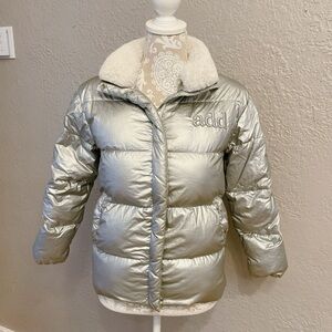 Add Girl's Down Jacket Silver [ADFGB034-5000] size 10 - similar to women’s XS